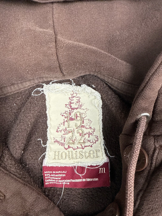 2000s Hollister Brown Pullover Hoodie (M)