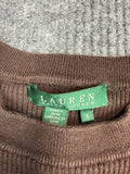 Ralph Lauren Brown Button Shoulder Pullover Sweater (S)