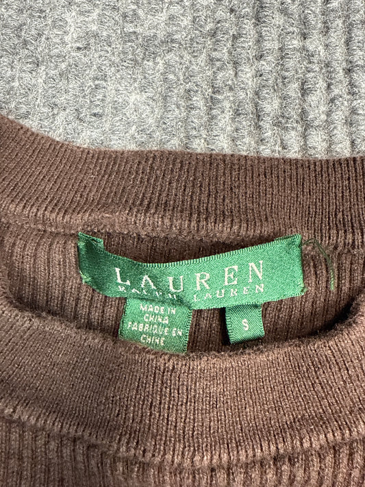 Ralph Lauren Brown Button Shoulder Pullover Sweater (S)