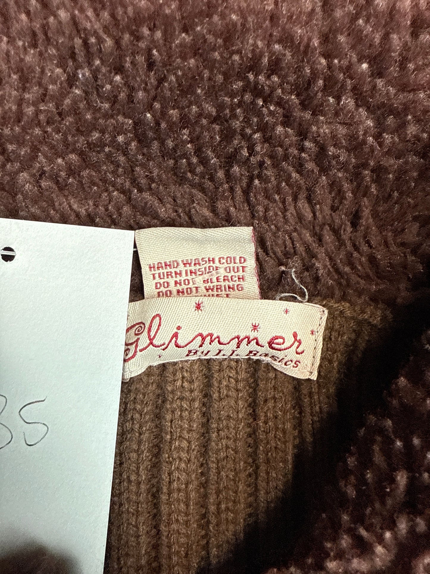 Y2K Glimmer Faux Suede Knit Pullover Jacket (S)