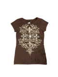 Y2K Ed Hardy Style Baroque Graphic Tee (S)