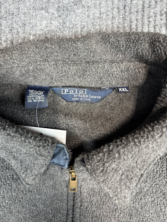 Polo Ralph Lauren Grey Fleece Zip Jacket (XXL)