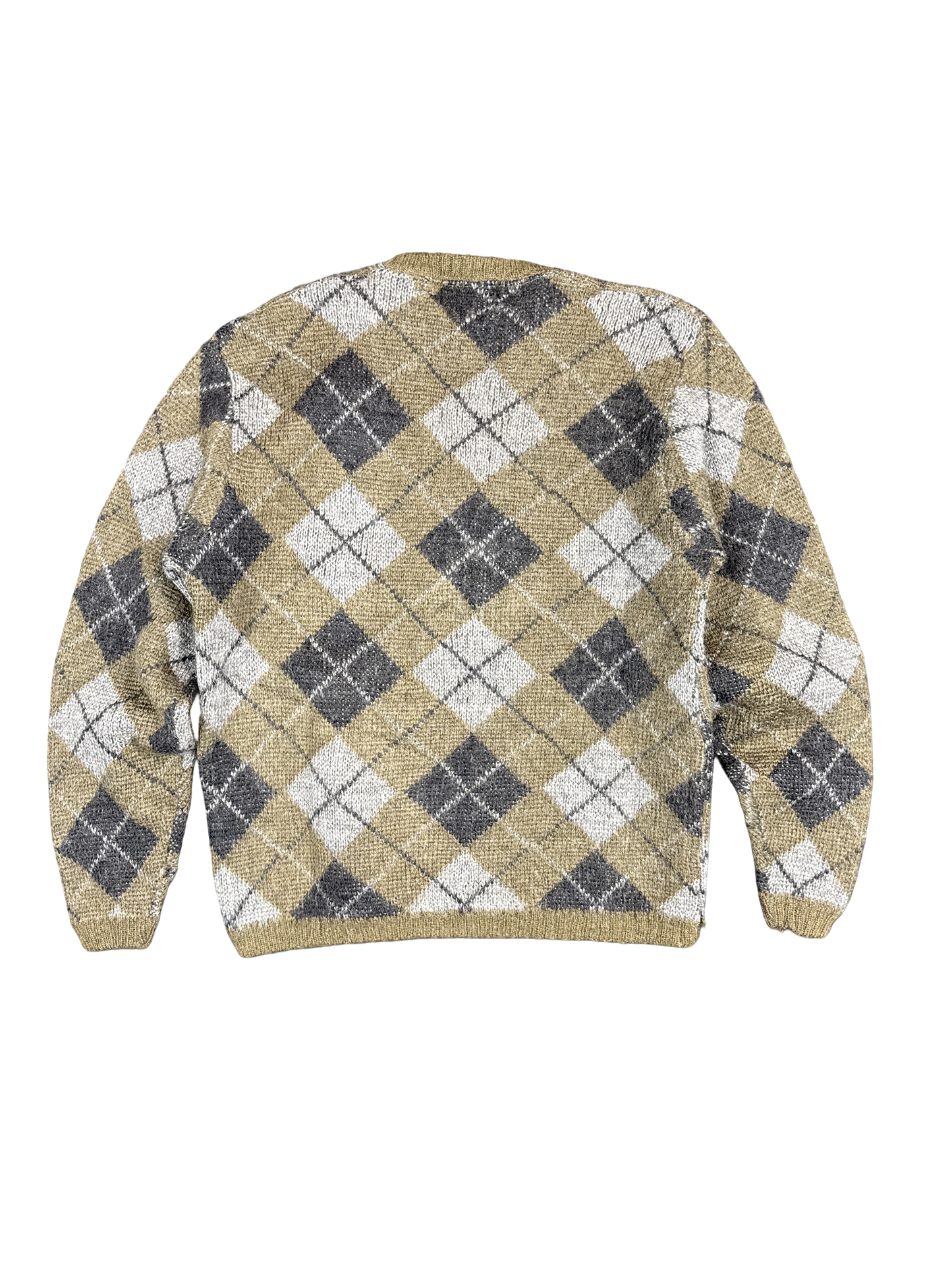 1960s Jantzen Wool Mohair Argyle Pullover Sweater (L)