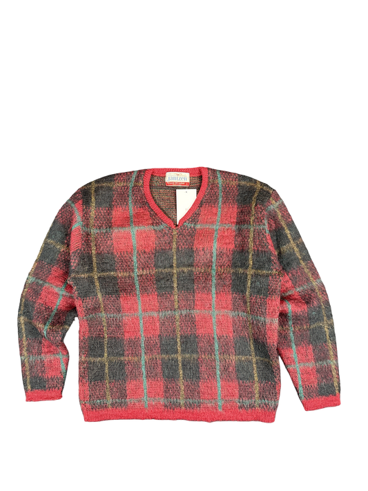 1960s Jantzen Wool Mohair Plaid Pullover (L)