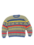 1990s Checkpoint Multicolor Knit Pullover Sweater (XL)