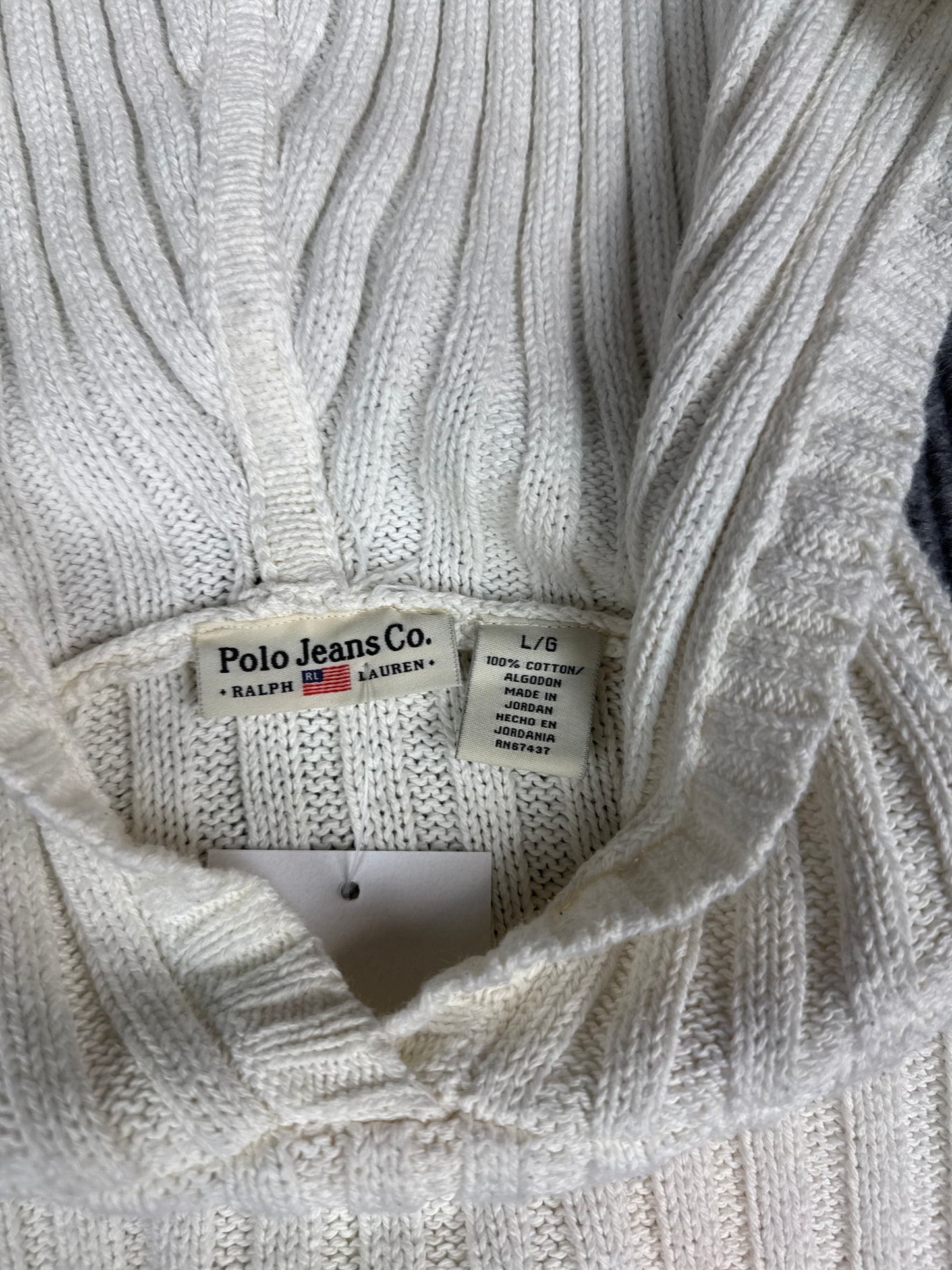 Polo Jeans Co. Ralph Lauren Ribbed Knit Hoodie (L)