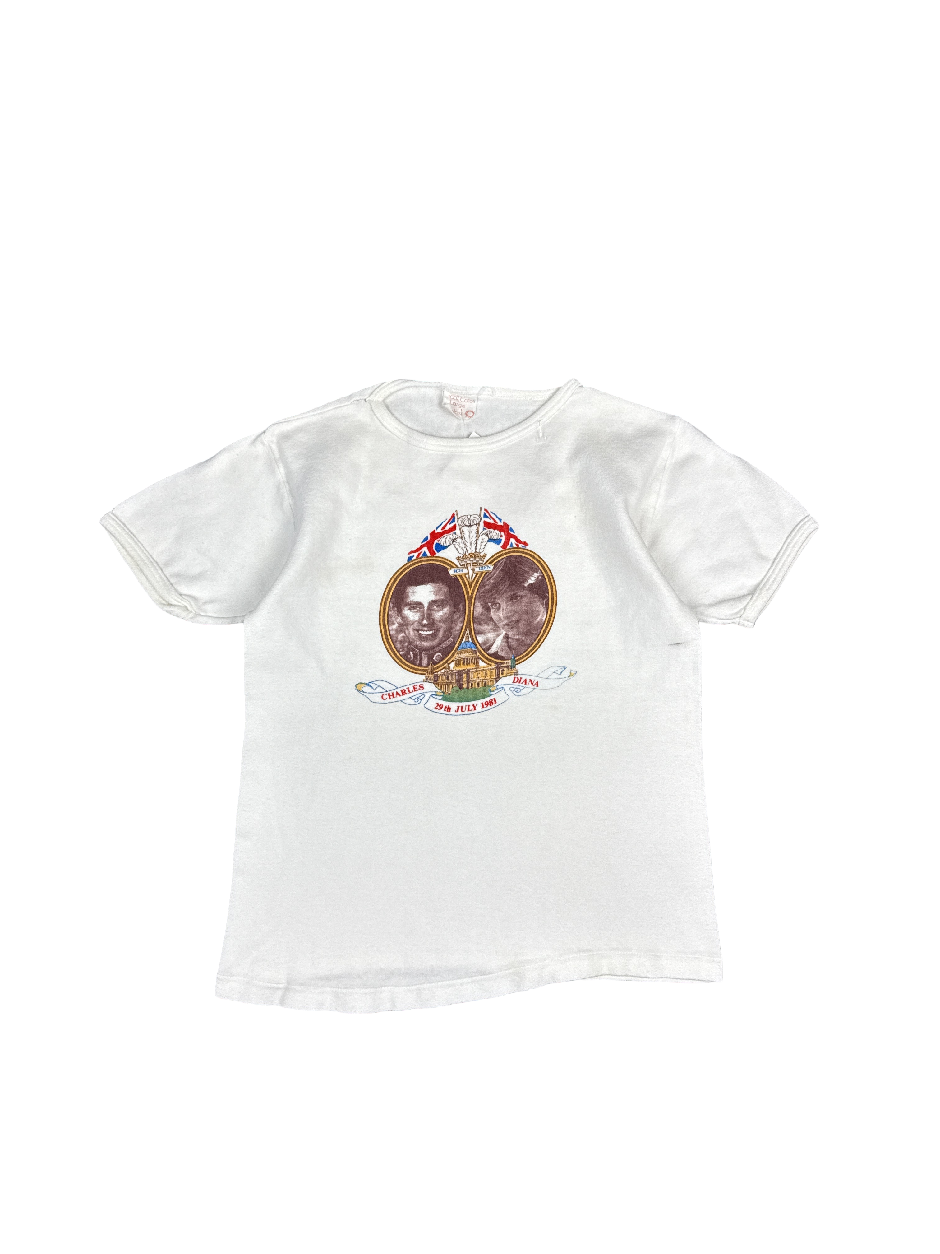 1981 Royal Wedding Charles and Diana Graphic Tee (L)