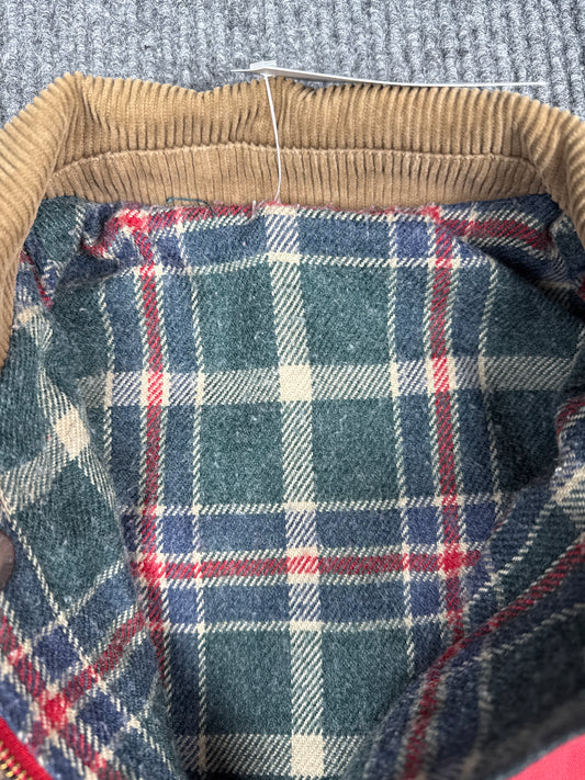 Red Corduroy-Collar Canvas Jacket (XL)