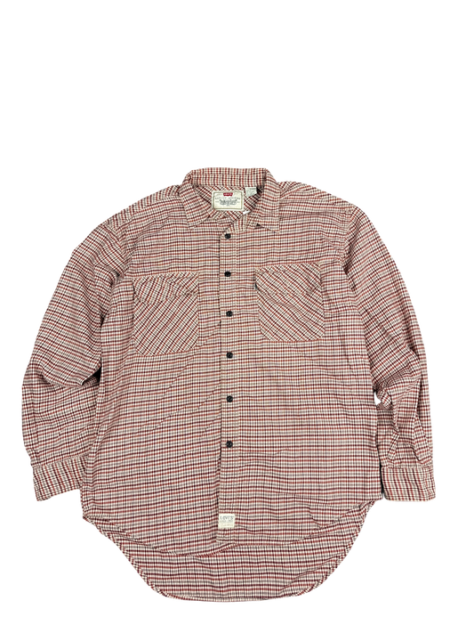 Levi's Red Plaid Flannel Button-Up Shirt (XL)