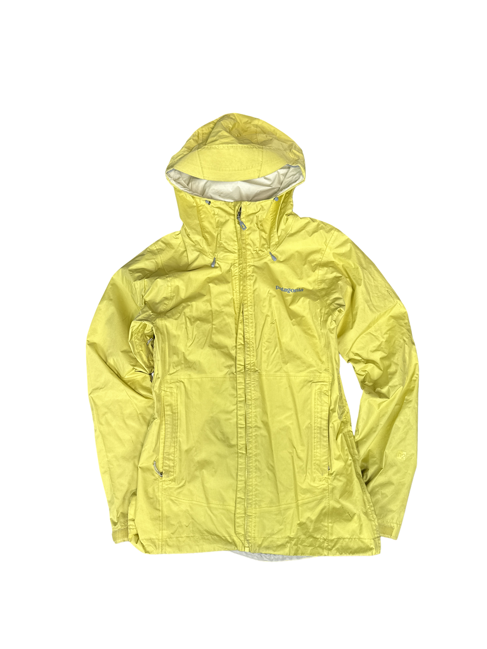 Patagonia Women's Yellow Hooded Rain Jacket (M)