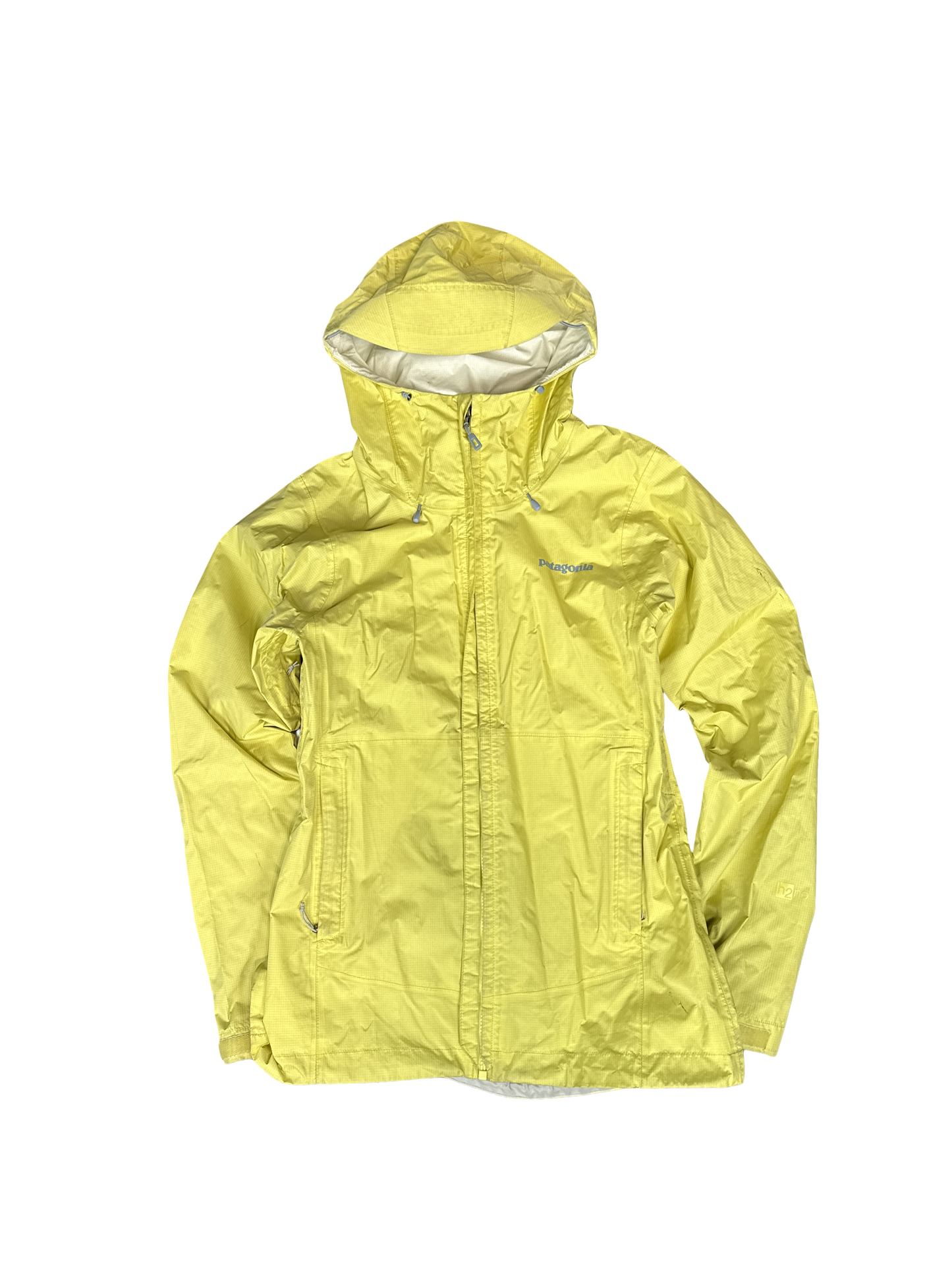 Patagonia Women's Yellow Hooded Rain Jacket (M)