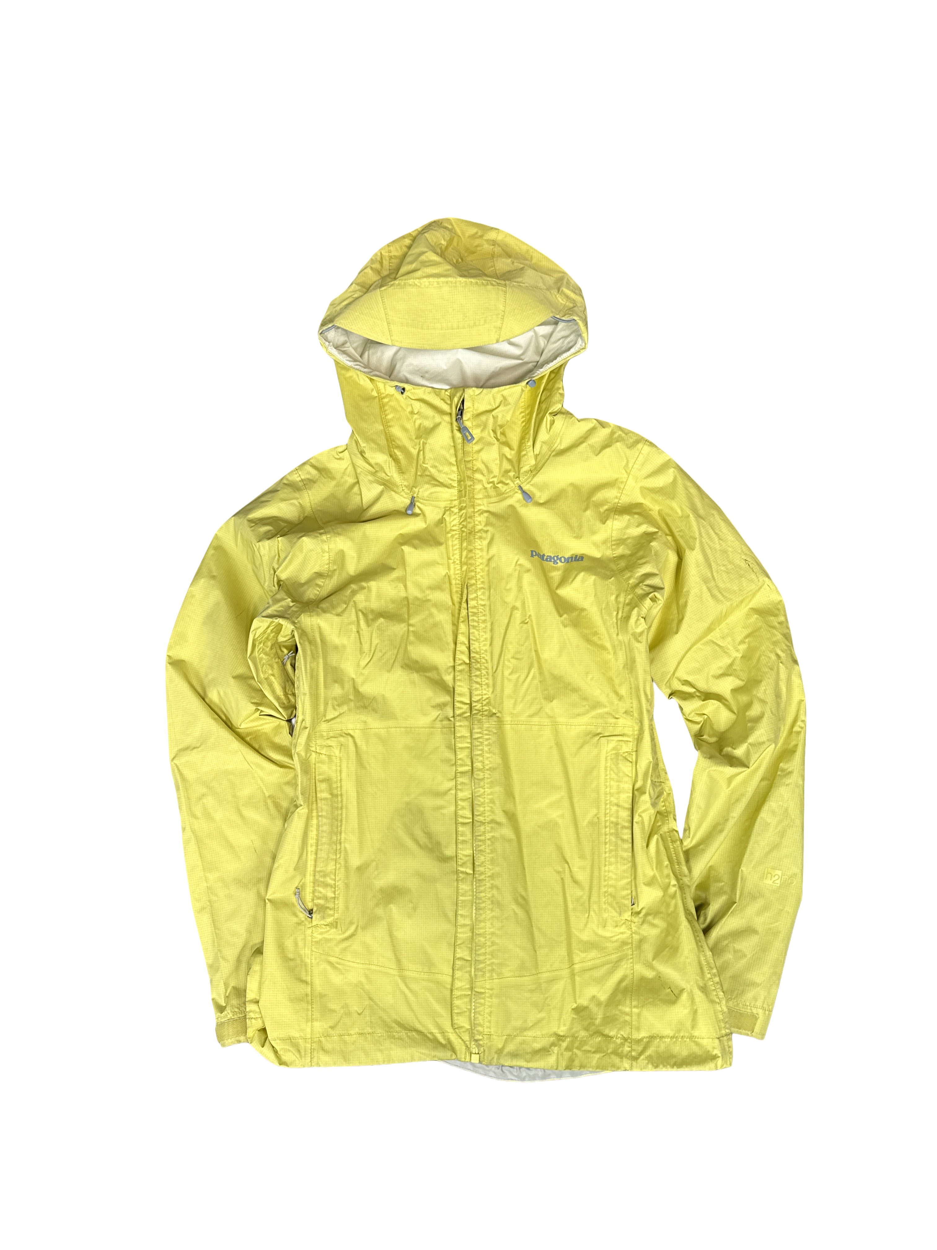 Patagonia Women's Yellow Hooded Rain Jacket (M)