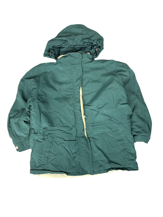 L.L. Bean Women's Teal Nylon Hooded Jacket (XL)