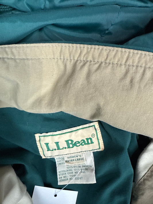 L.L. Bean Women's Teal Nylon Hooded Jacket (XL)