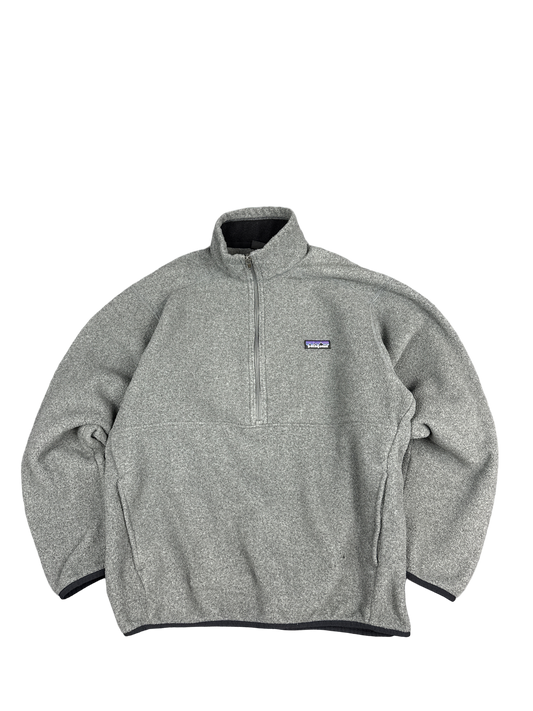 Patagonia Gray Quarter-Zip Fleece Pullover (M)