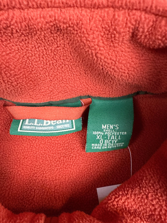 L.L. Bean Red Fleece Full-Zip Jacket (XL)