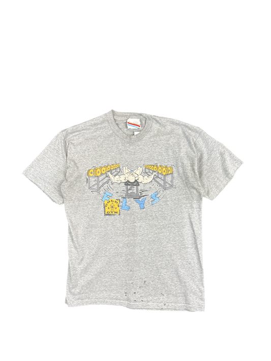 1990s Gold’s Gym Cartoon Lift Graphic T-Shirt (XL)