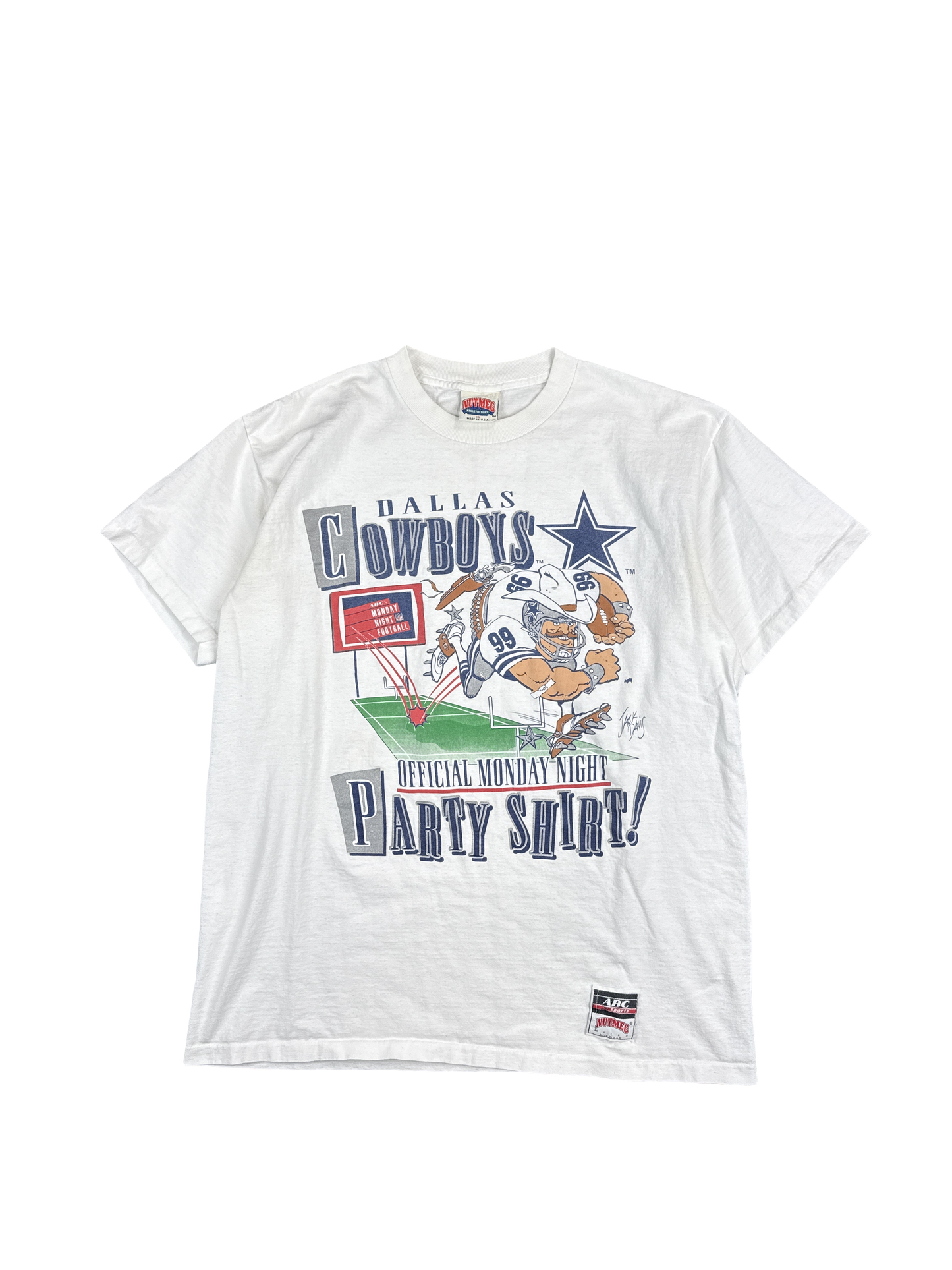 1990s Dallas Cowboys Nutmeg Graphic Party Tee (XL)