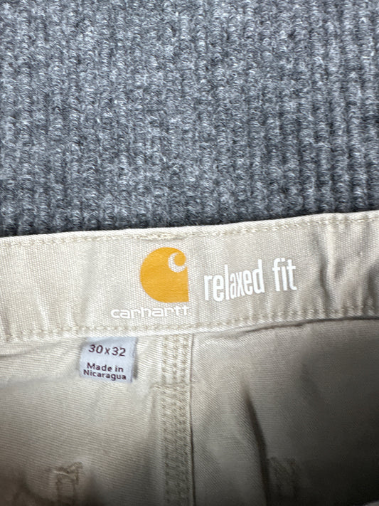 Carhartt Relaxed Fit Beige Work Pants (30x32)
