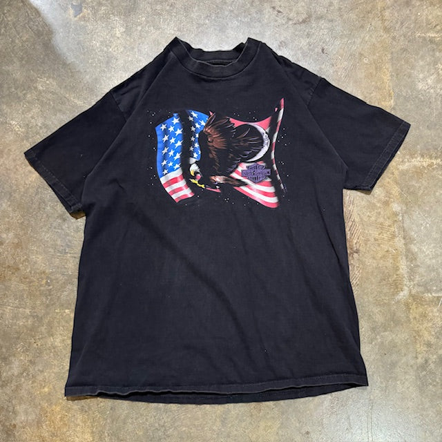 Harley Davidson Eagle Flag Moon tee