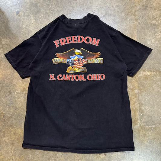 Harley Davidson Eagle Flag Moon tee