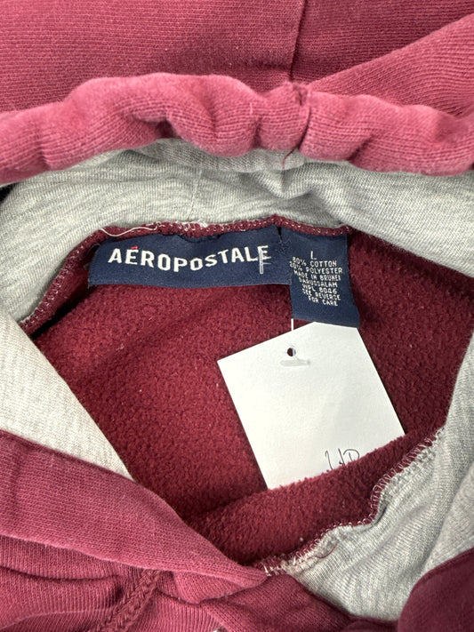 Aeropostale Maroon Logo Pullover Hoodie (L)