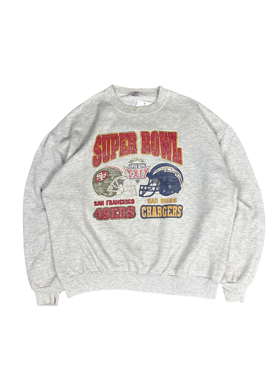 1990s Jerzees Super Bowl XXIX 49ers vs Chargers Sweatshirt (XL)