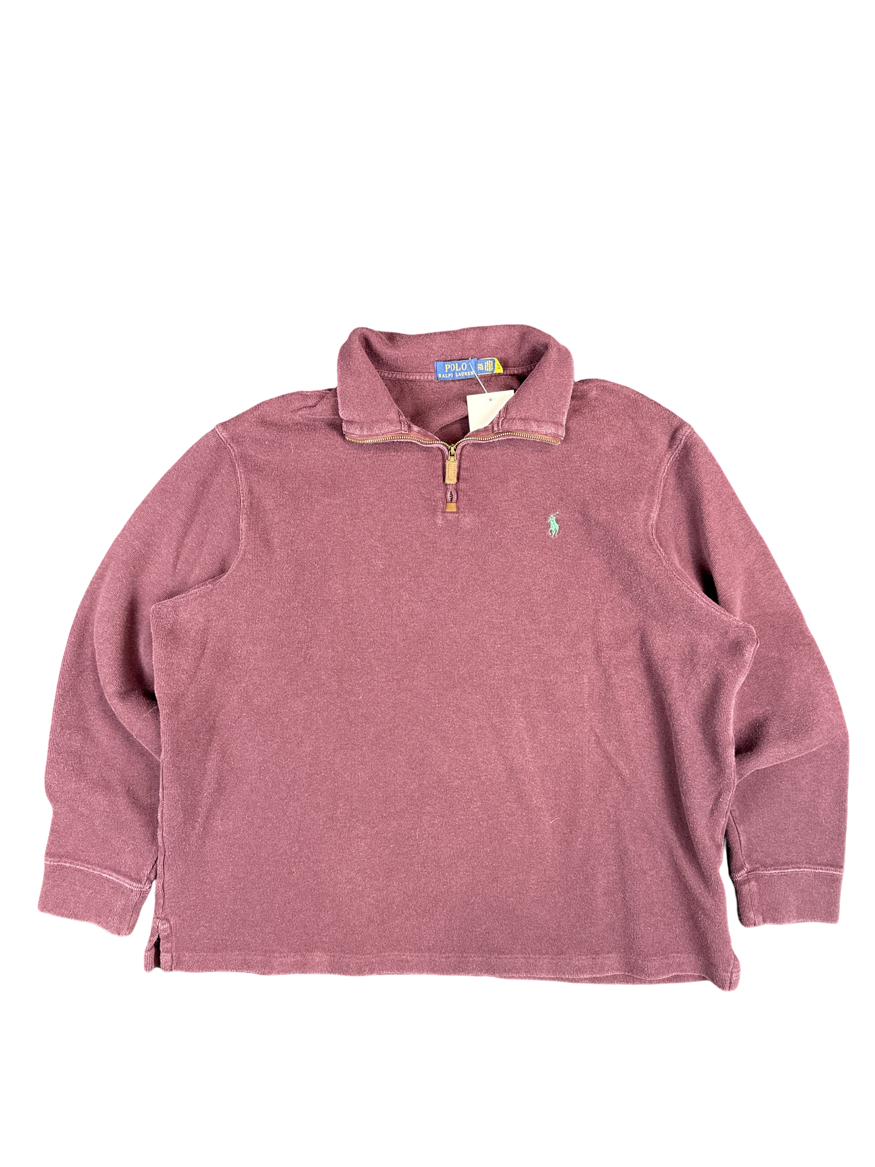 Polo Ralph Lauren Maroon Quarter-Zip Pullover (XXL)