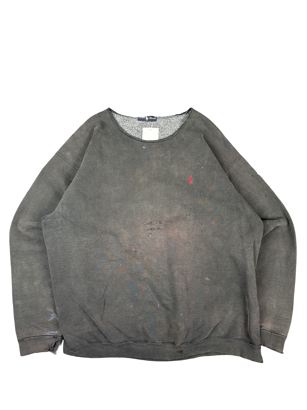 Distressed Ralph Lauren Fleece Sweatshirt (2XL)