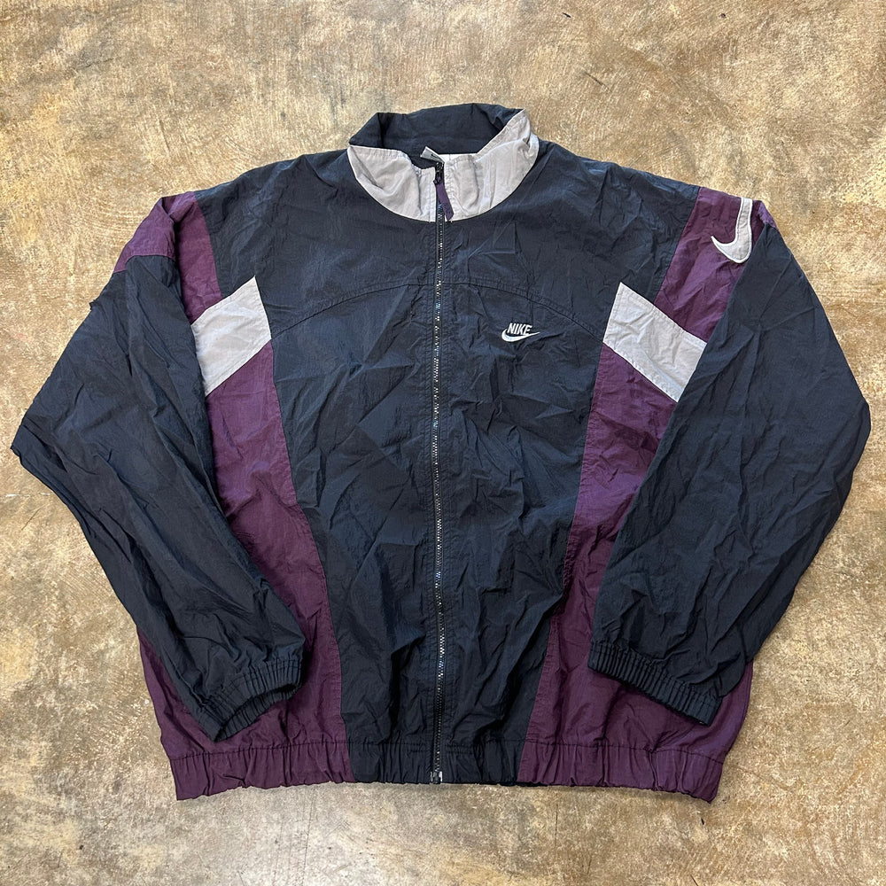 90s Nike Zip Up Black Maroon