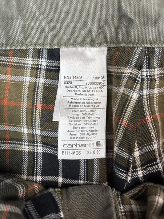 Carhartt Flannel-Lined Work Pants (33x30)