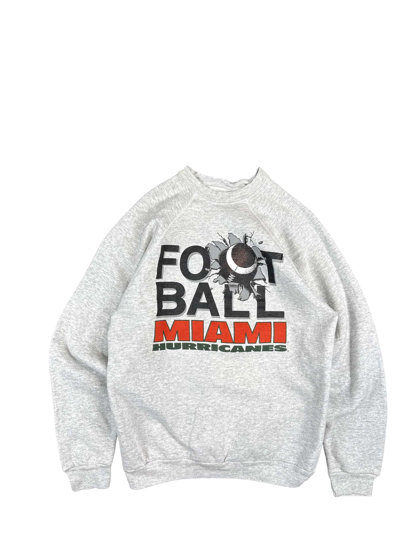 1990s Miami Hurricanes Football Graphic Sweatshirt (L)