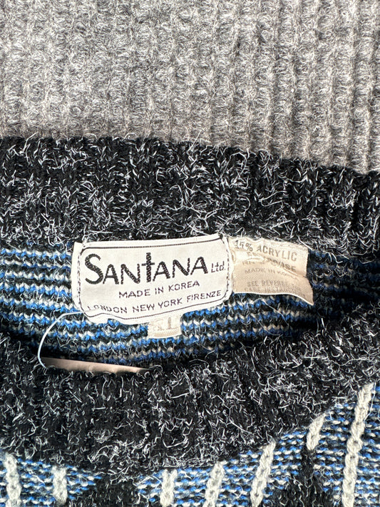1980s Santana Geometric Knit Sweater (2XL)