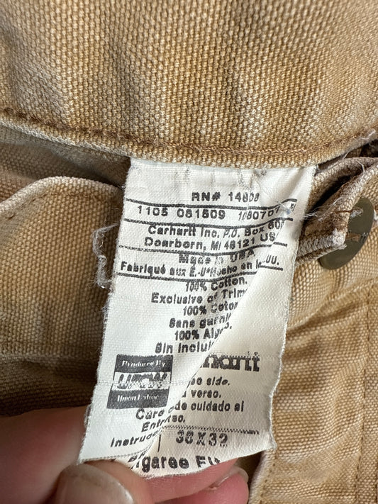 Carhartt Beige Double Knee Work Pants (38x32)