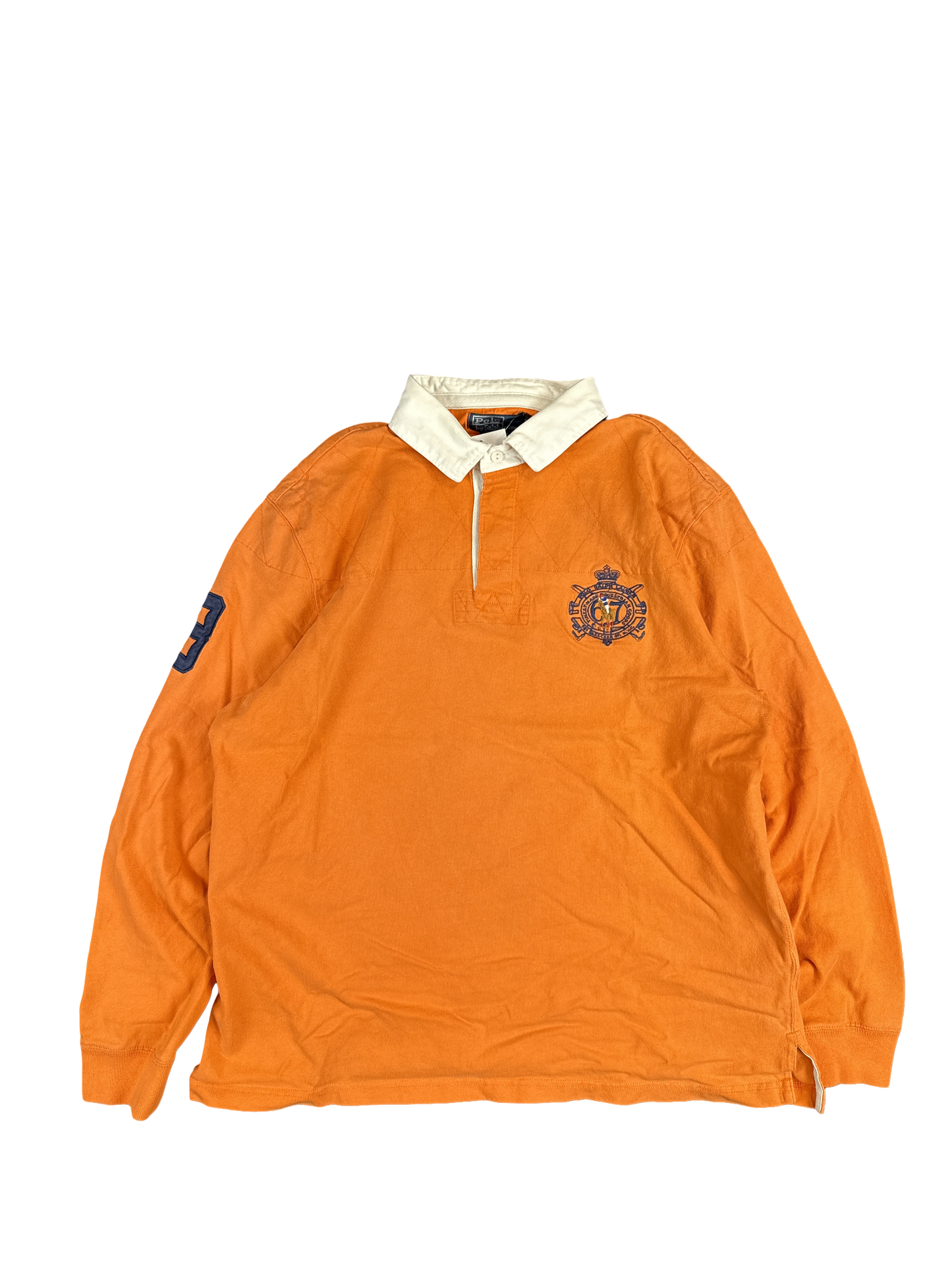Polo Ralph Lauren Orange Crest Rugby Pullover (XL)