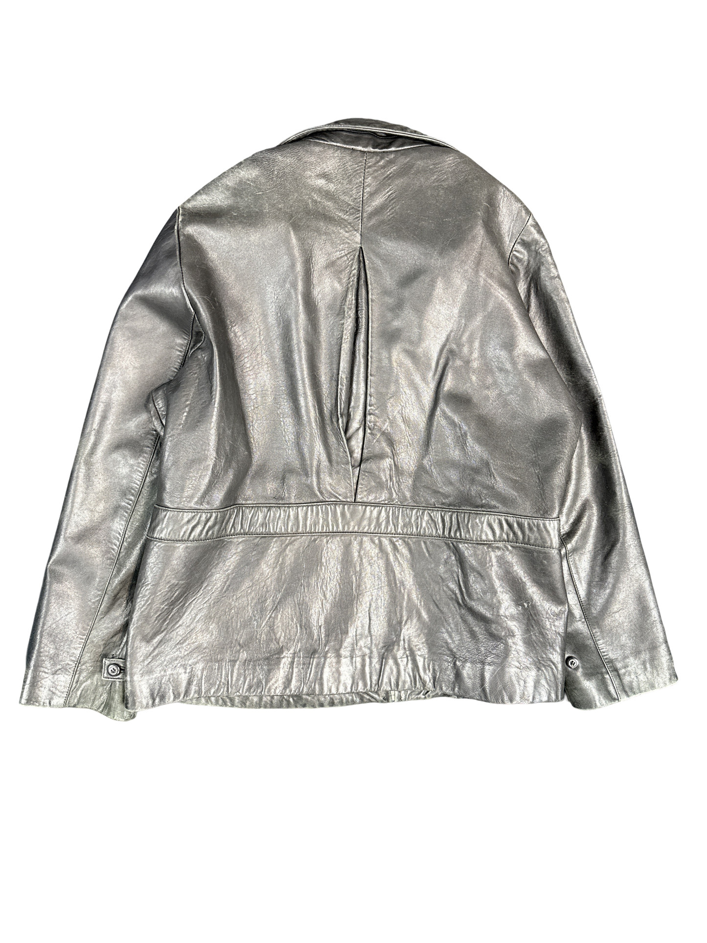 Harvé Benard Black Leather Jacket (XL)