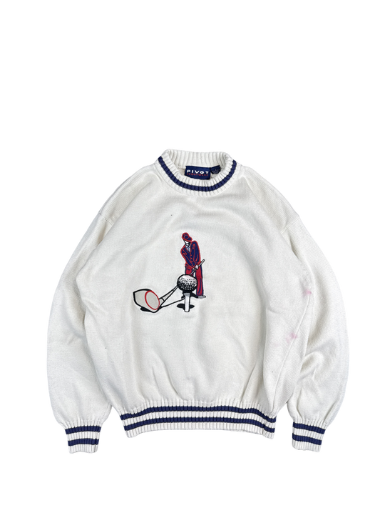 1990s Pivot Sportware Golf Embroidered Pullover (L)