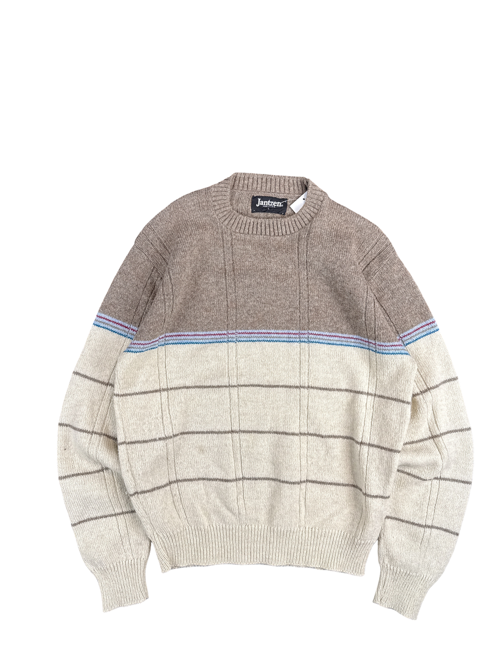 1980s Jantzen Colorblock Knit Pullover Sweater (L)