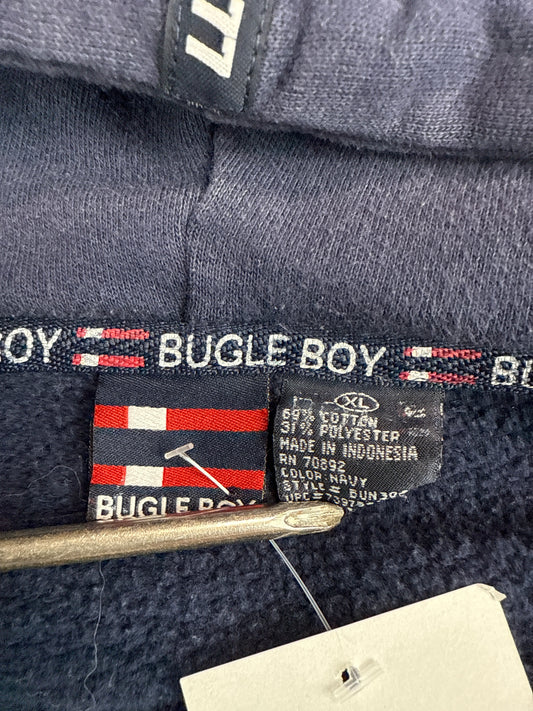 Y2K Bugle Boy BB 077 Navy Zip Hoodie (XL)
