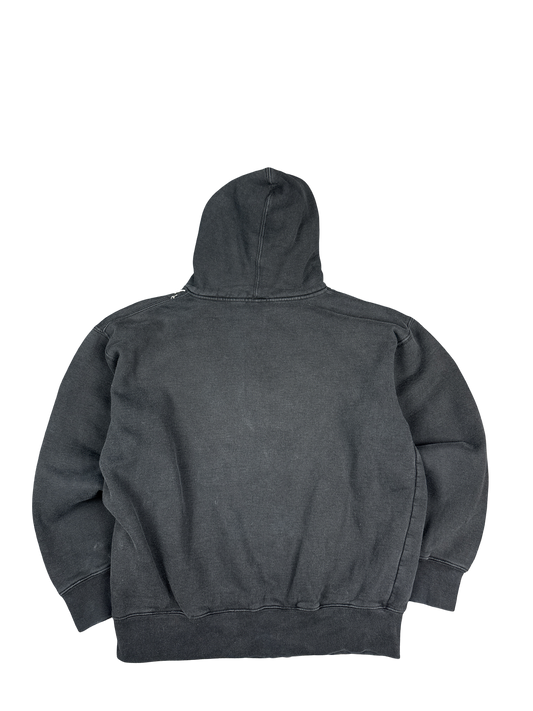 Y2K Famous Stars & Straps Black Script Zip Hoodie (M)