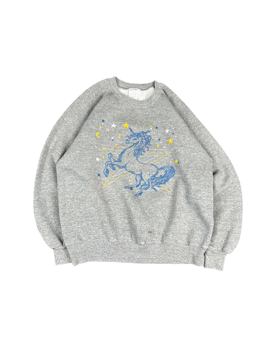 1990s Unicorn Graphic Sweatshirt (M)
