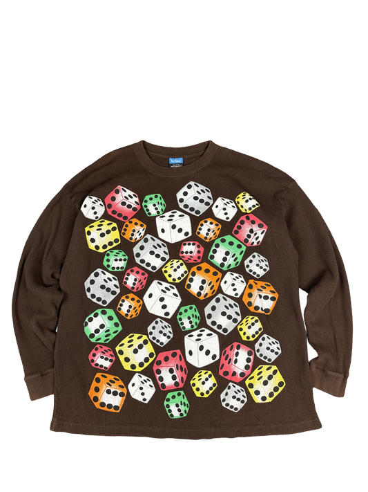Colorful Dice Graphic Thermal Long Sleeve (XL)