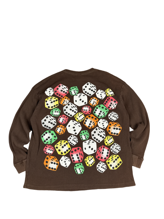 Colorful Dice Graphic Thermal Long Sleeve (XL)
