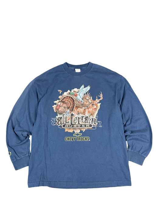 1990s Chevy Trucks All Terrain Hunter Long Sleeve T-Shirt (XL)