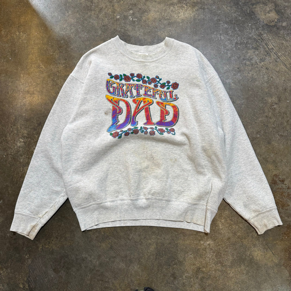 90's Grateful Dad Heather Grey Sweatshirt