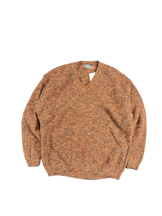 Clive Knitwear Heathered Wool Pullover Sweater (M)