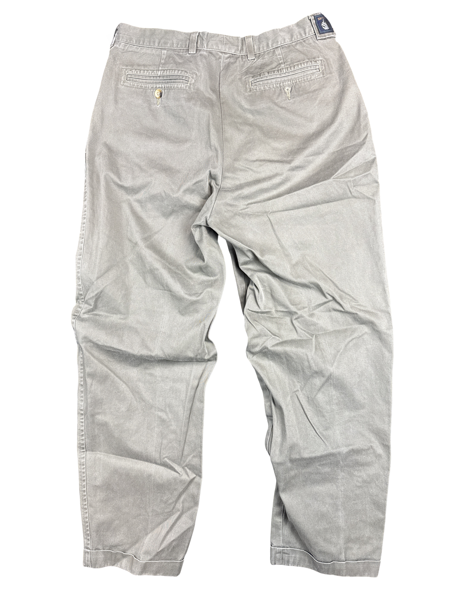 Nautica Pleated Cotton Chino Pants (35W x 34L)