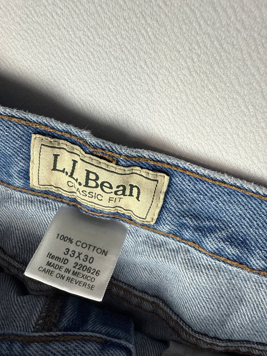L.L. Bean Classic Fit Light Wash Jeans (33x30)