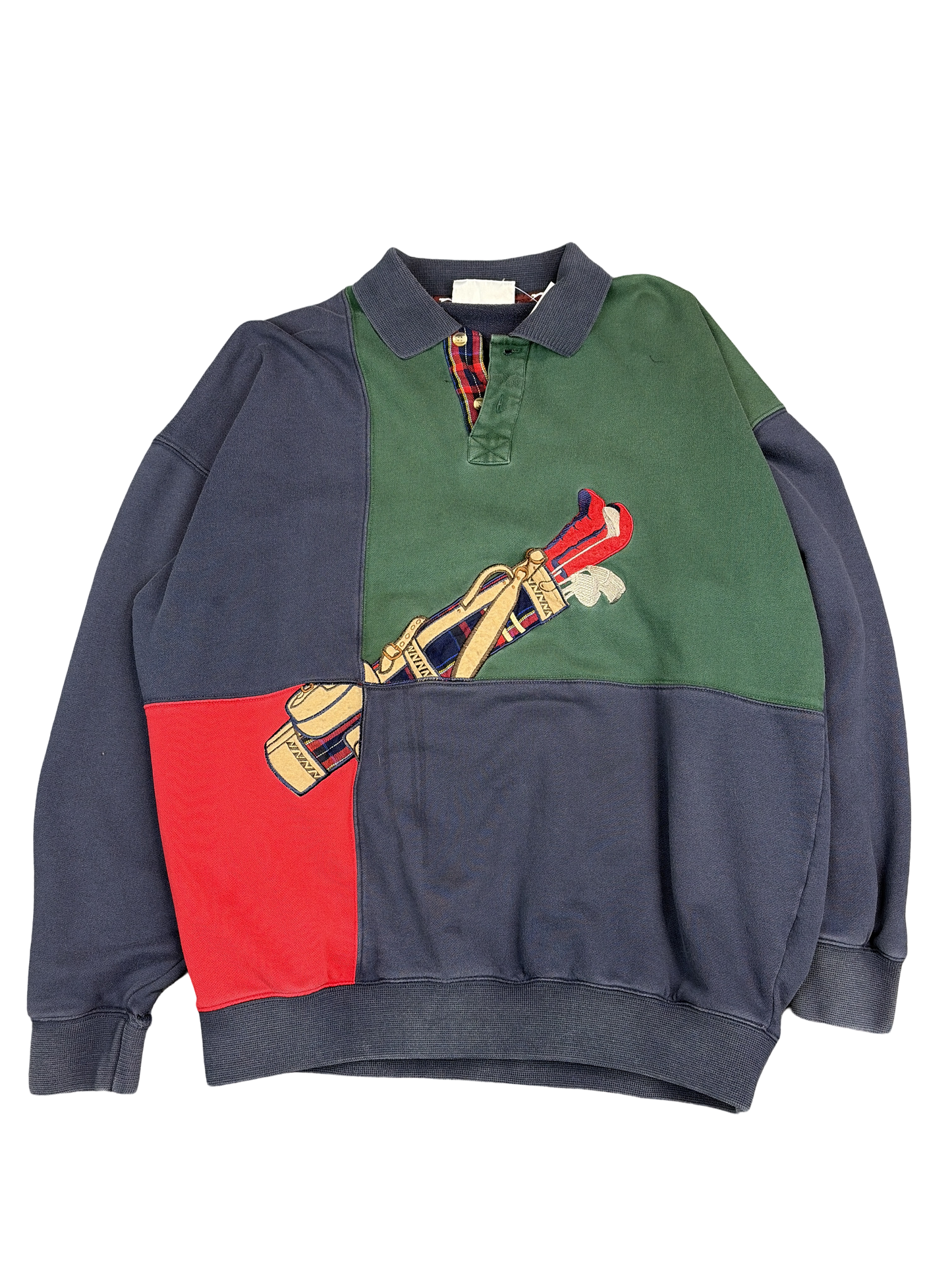 1990s Slazenger Golf Patchwork Pullover (XL)