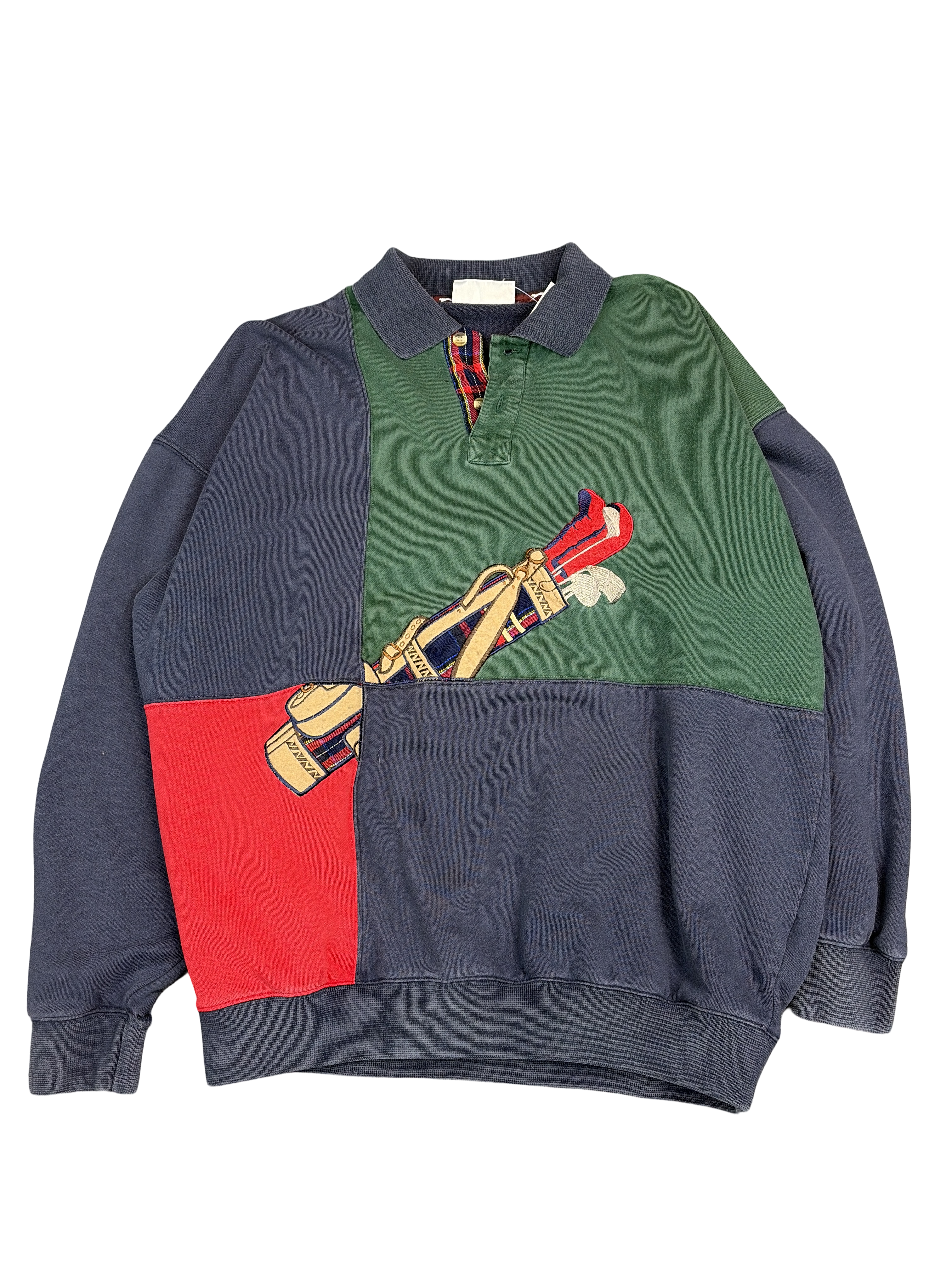 1990s Slazenger Golf Patchwork Pullover (XL)